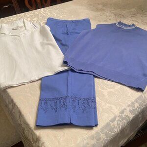 EP Pro Women's Capri Pants Sz 6 + Mock Neck Shell & Sleeveless Top Sz S/P